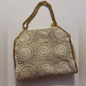 Stella McCartney Falabella Cotton Crochet Tiny Tote Bag